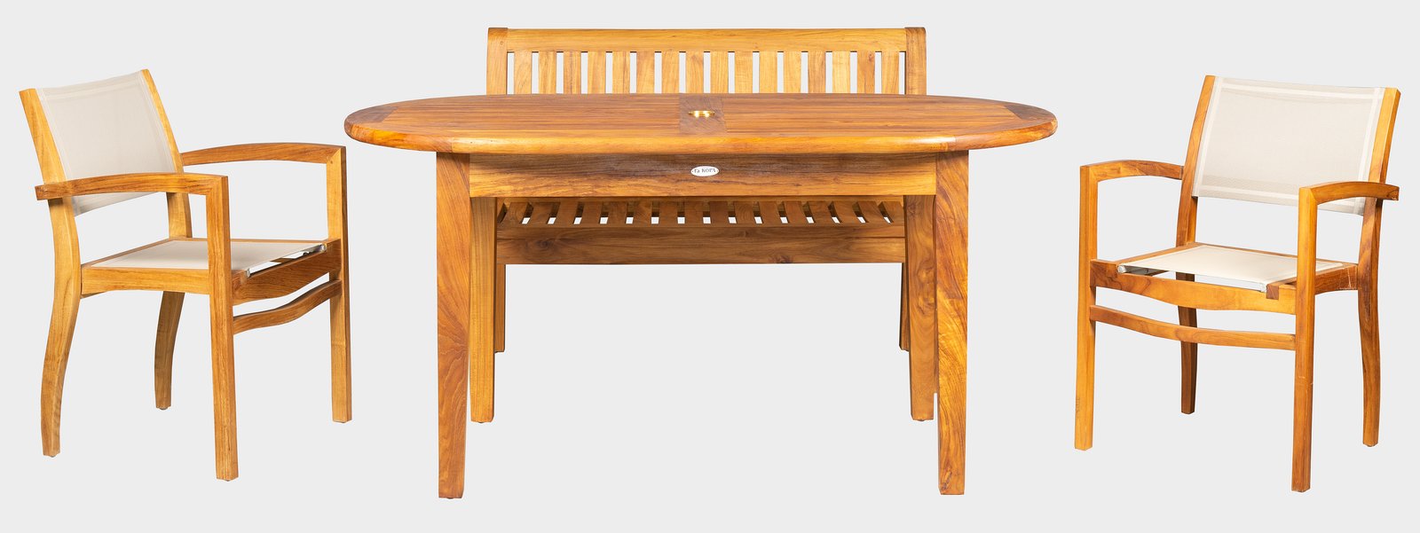 DANTE SET - balkonový set  - kvalitní ratanový, teakový nábytek od RATTAN STUDIO